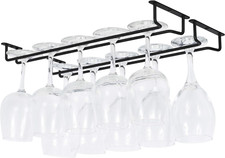 Porta copas de vino organizador para cocina soporte set de 2 moderno de acero