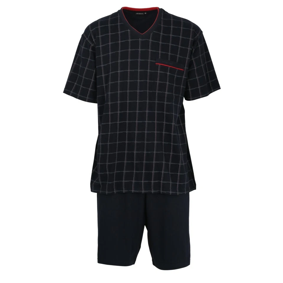Götzburg Herren kurzer Schlafanzug Baumwolle Antonio Shorty zweiteiliger Pyjama - Bild 1 von 1