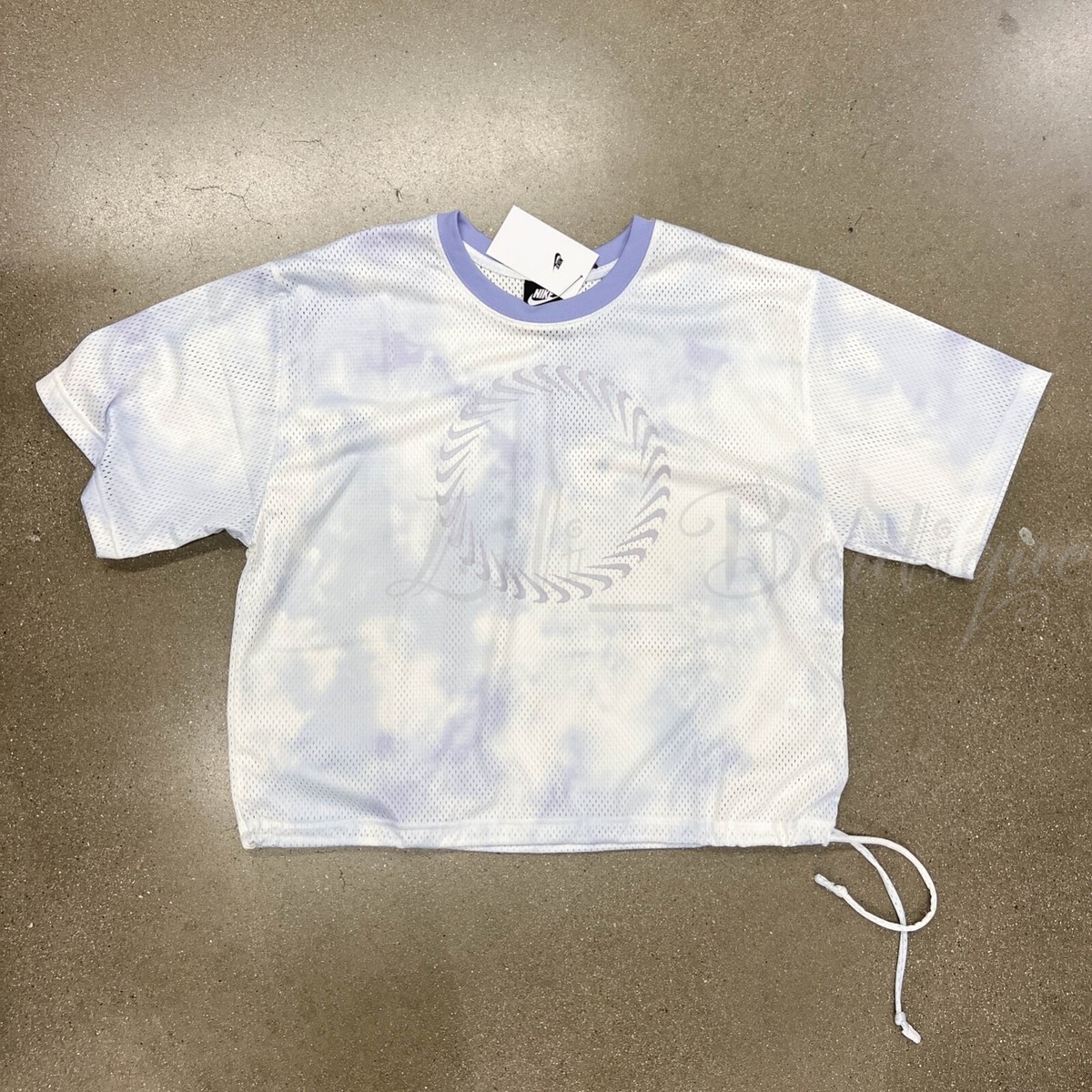 NWT Nike DQ2914-569 Women NSW Sportswear Icon Clash Mesh Crop Top Purple  Size M