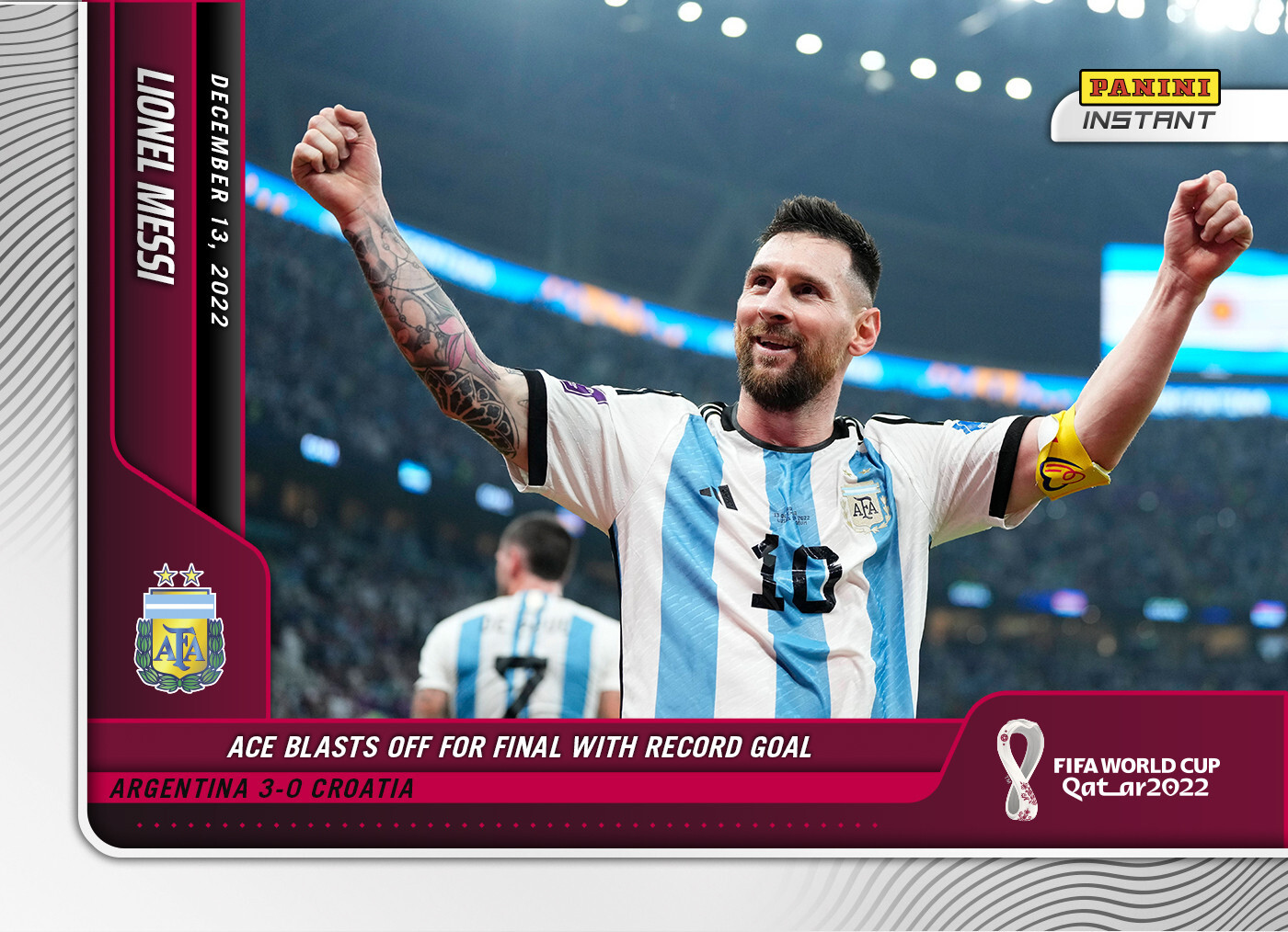 2022 Panini Instant FIFA World Cup #108 Lionel Messi Argentina