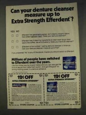 1977 Efferdent Denture Cleanser Ad - Measure Up
