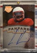 2012 PRESS PASS FANFARE LAVONTE DAVID ROOKIE, #FF-LD, AUTO, SERIAL #72/99, BUCS