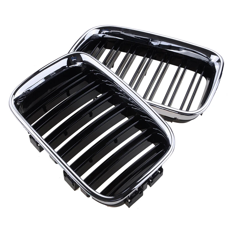 Parrilla delantera para riñón cromada negra brillante para BMW E36 318IS 325i M3 1992-1996 Foto 3 de 4