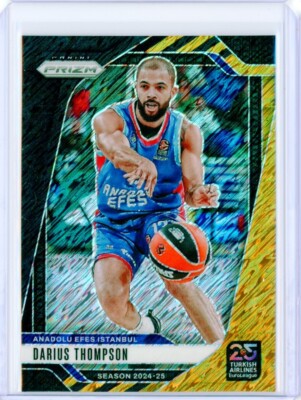 2024-25 Panini Prizm Euroleague DARIUS THOMPSON Black Gold Shimmer FOTL 2/8