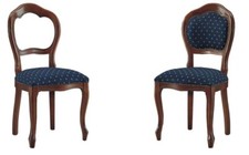 SEDIA IN LEGNO MASSELLO IMBOTTITA E RIVESTITA CON TESSUTI ECO PELLE LUSSO 122S