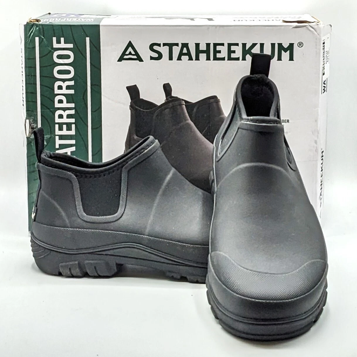 Staheekum “Ankle Rain Boot” Men’s Waterproof Rubber & Neoprene Boot [Black] US 9