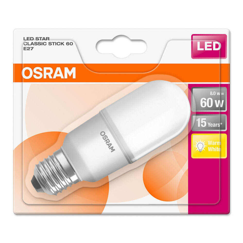 Osram Star Classic Stick LED Beam Angle Lamp Warm White E27 7 W  