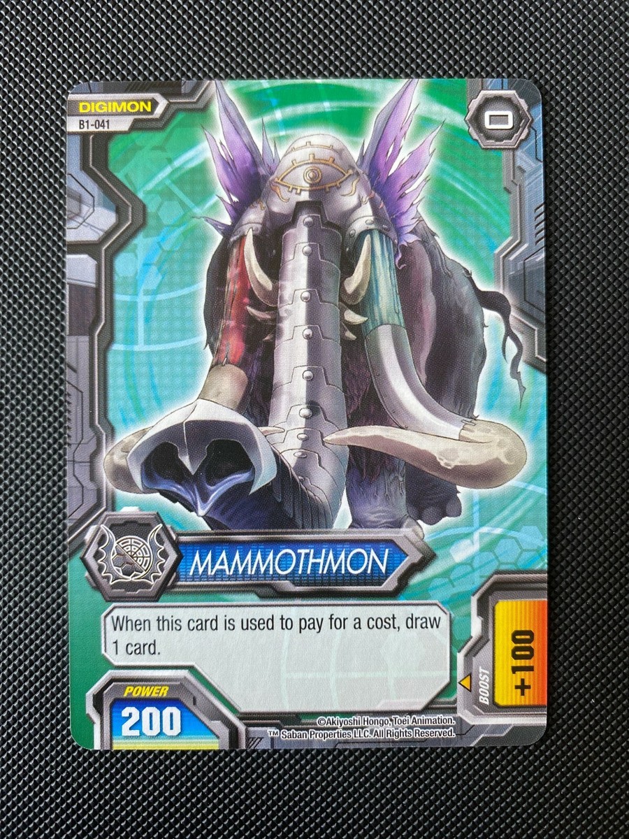 B1-041 Mammothmon Digimon Fusion New World Card Game DigiBattle Xros Wars