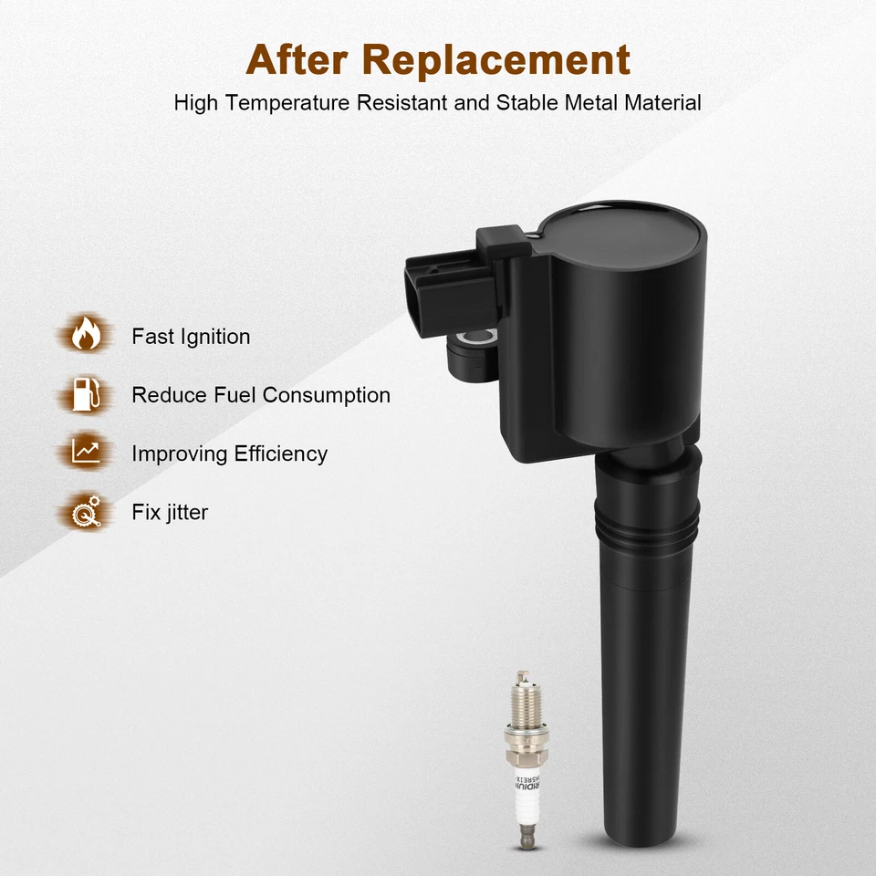 Kit de bobinas de ignição e velas de ignição de irídio para Ford Thunderbird V8 3.9L 2002-2005 - Imagem 4 de 4