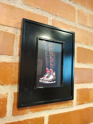 8 Bit Jordan 3 Framed Art Print Lofi Pixel Art 