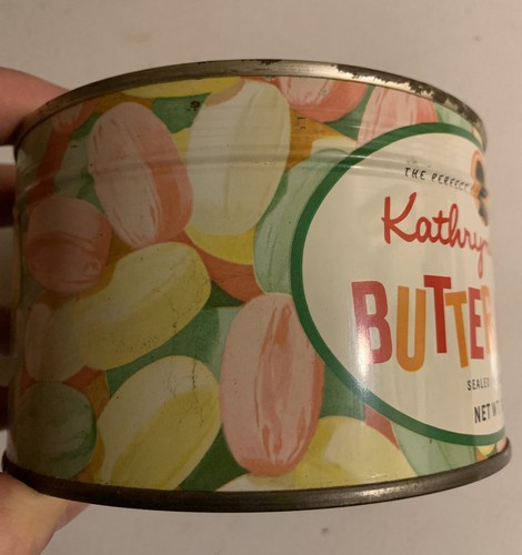 Vintage Kathryn Beich Butter Mints Candy Tin Sealed Key Wind Full NOS Christmas - Picture 10 of 12