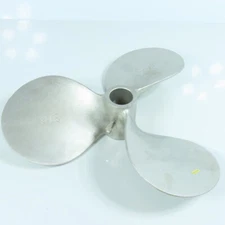 13" x 13" 316 Stainless Steel 3 Blade Left Hand Mixing Propeller 1-1/4" Bore