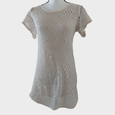 Ecote Urban Outfitters Dress Womens Size S Crochet Lined Beige