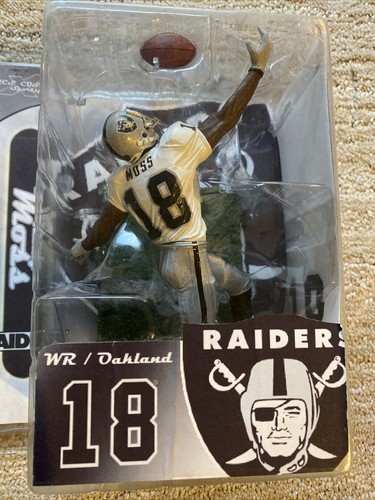 NFL OAKLAND RAIDERS RANDY MOSS WR figura y paquete personalizado de fútbol americano McFarlane - Imagen 2 de 11