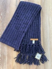 Filson 100% Cashmere Wool Scarf Hand Woven Ink Blue Made in Canada MSRP $495