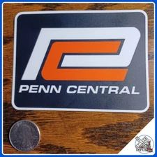 Penn Central Transportation Company laminated die-cut vinyl sticker