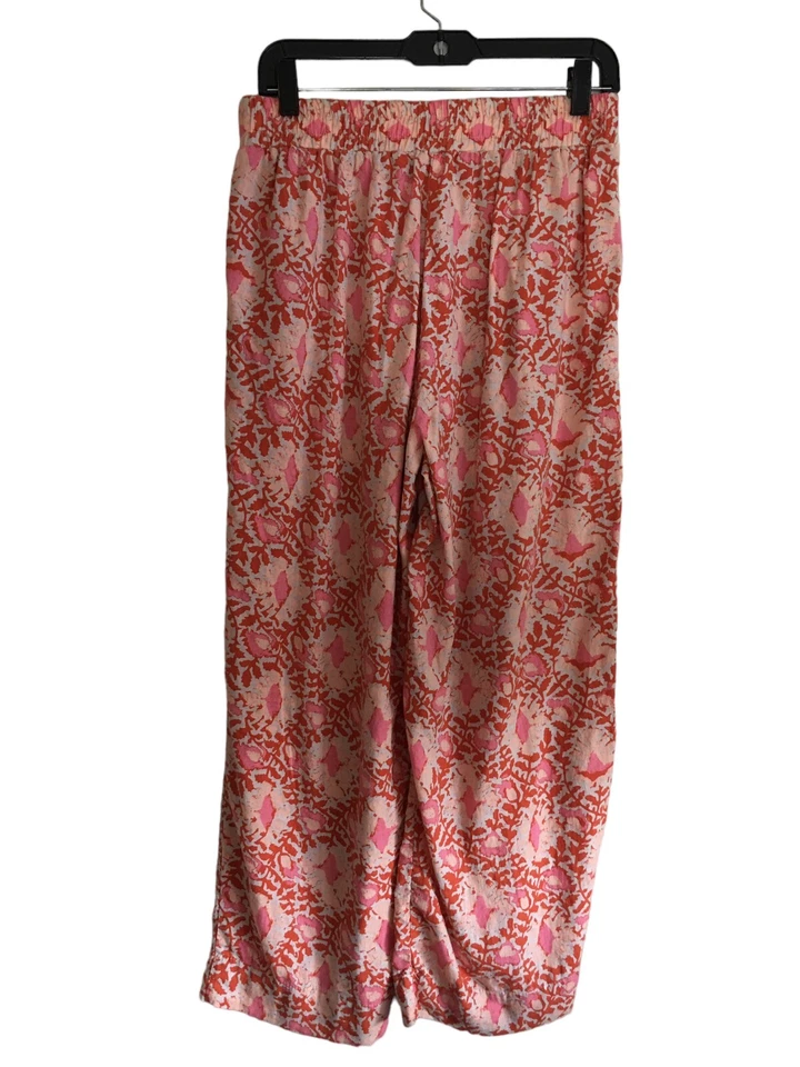 C&C California Pants Women's Size Medium Pink Floral Wide Leg Stretch - Image 3 of 4