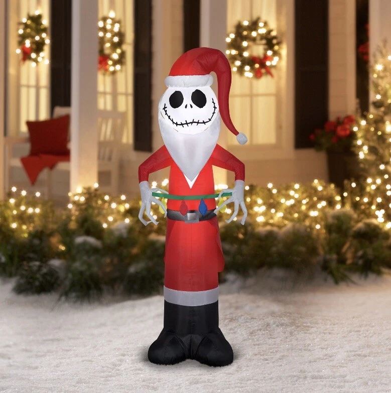 Nightmare Before Christmas Jack Skellington Santa Suit Inflatable