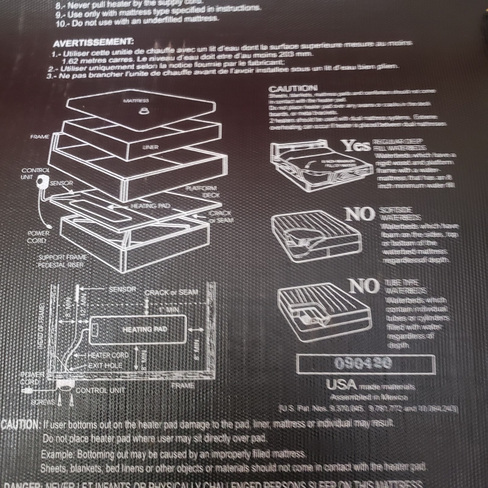 Thermal Guardian Hardside Waterbed Heater P1008 Duraflex Vinyl Heating