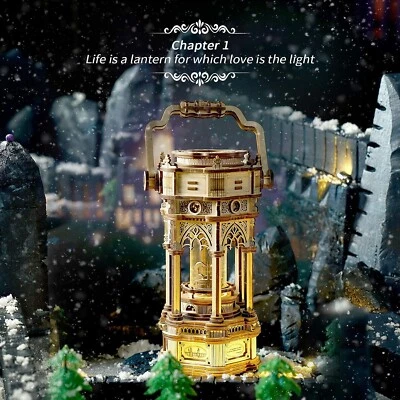 ROKR 3D Holzpuzzle Viktorianische Laterne mit LED Spieluhr Bauspielzeug Geschenk