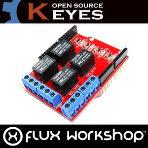 Keyes 4 Channel Relay Shield for Arduino UNO 120V AC DC ...