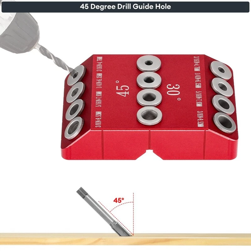 30 45 90 Angle Drill Hole Guide Jig for Angled and Straight Hole Cable Railinh