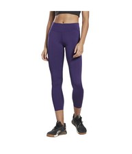 Reebok Womens Workout Ready Vector Compression Athletic Pants, Purple, Small