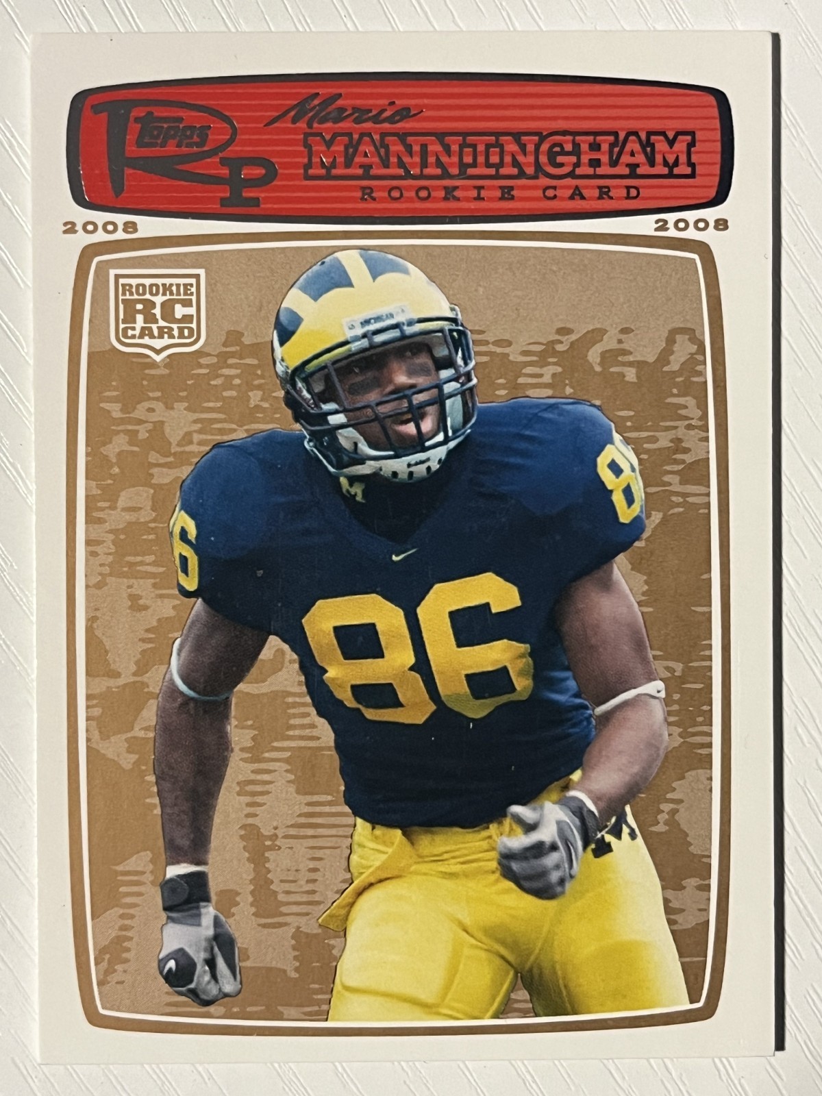 Mario Manningham Topps Rookie Progression #197 Bronze