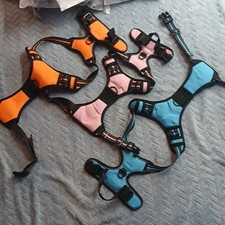 Assorted Adjustable Fabric Soft Vest Dog Harness, S-XL, Unisex lot of 18