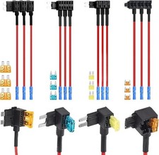 12 Pack 4 Types 12V Car Add-a-Circuit Fuse Tap Adapter, Standard Mini Micro2 and
