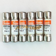 10PCS Bussmann FNQ-6  FNQ 6 6Amp Time-delay Supplemental Fuses 500Vac