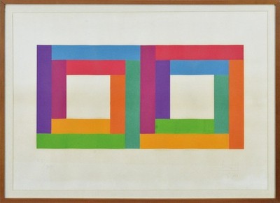 Max Bill 1971 Lithographie Druck Autogramm Größe H 18,7 x B 25,7 Zoll