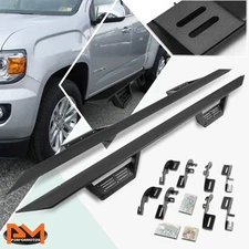 For 15-20 Colorado/Canyon Crew Cab 3" Side Nerf Bar Running Board+Down Step Pad