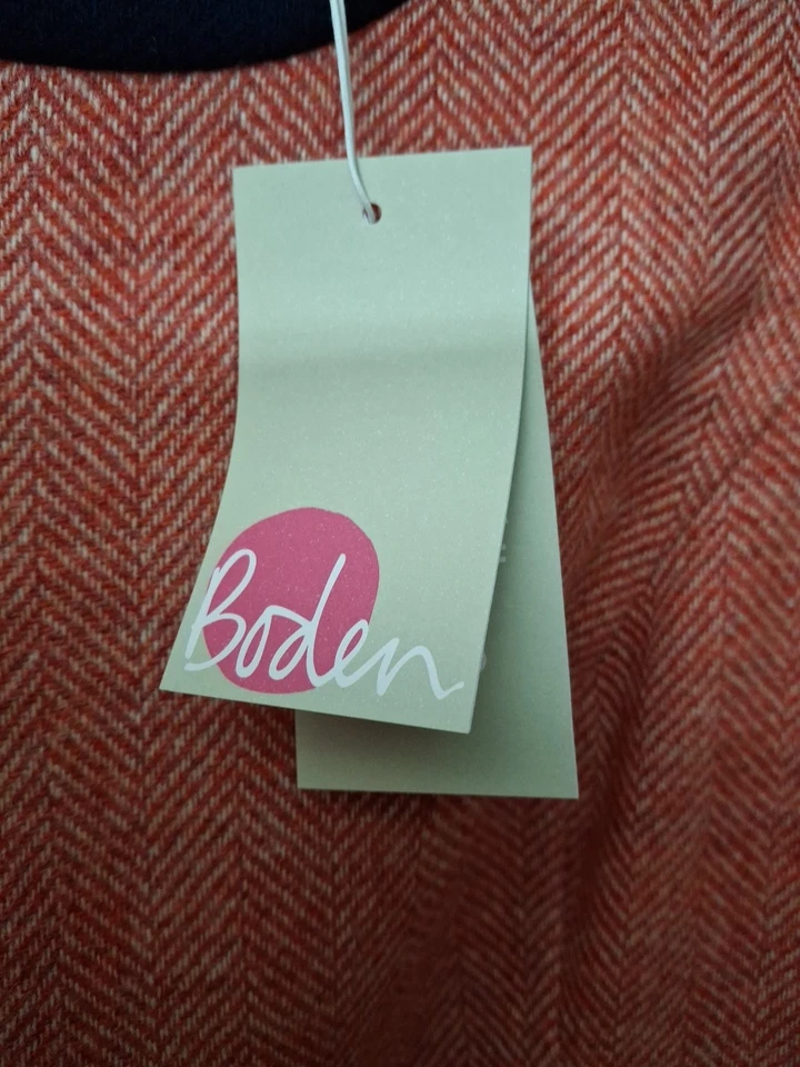 Boden Heritage British Tweed NWT Red & Navy Gorgeous Dress U.S. Size 8R, Lined - Image 2 of 4