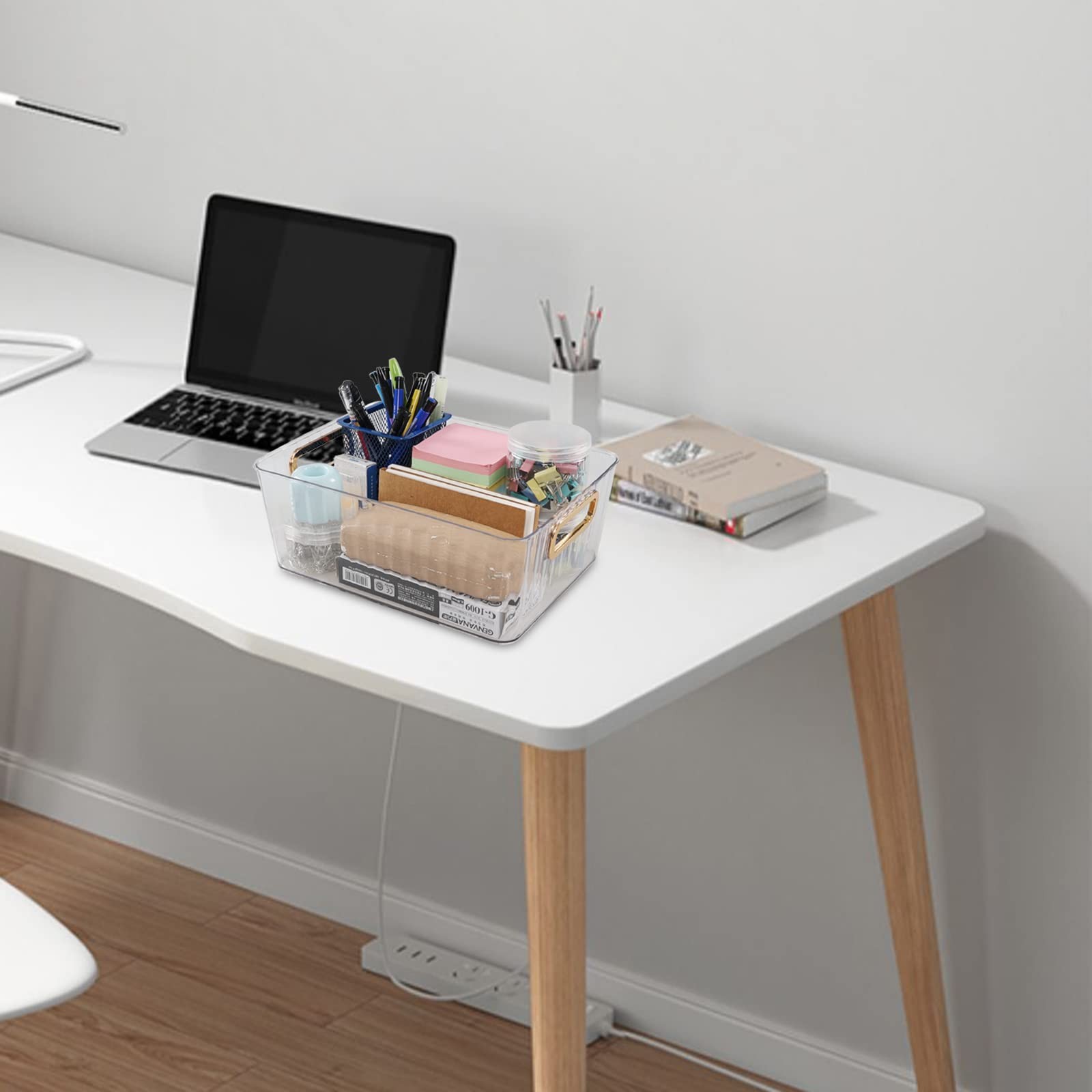 Idotry 6-Pack Clear Pantry Storage Bins, Plastic Organizer Bins