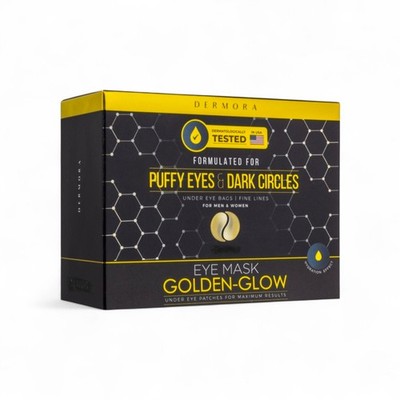60 Pairs Dermora Golden Glow Under Eye Patches Dark Circles & Puffy Eyes