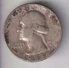 1953-P WASHINGTON QUARTER 25¢ PHILADELPHIA 90% SILVER COIN UNITED STATES MINT
