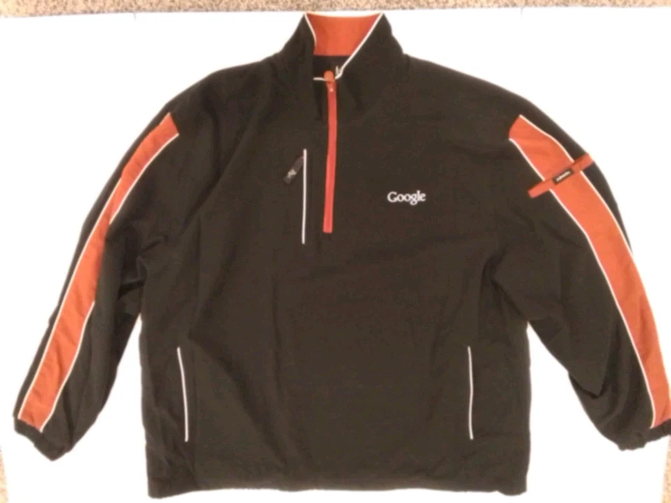 Difícil de encontrar!! Chaqueta Ultra Rara De Colección Google Company 1/4 Cremallera Roja Negra Blanca Borde 2XL Foto 2 de 4