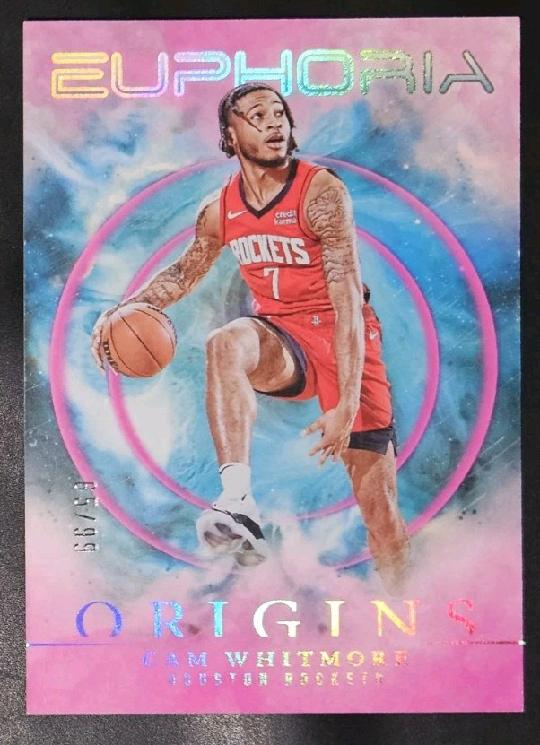 Cam Whitmore 2023-24 Origins EUPHORIA PINK PARALLEL Rookie Card (#'d 65/99)