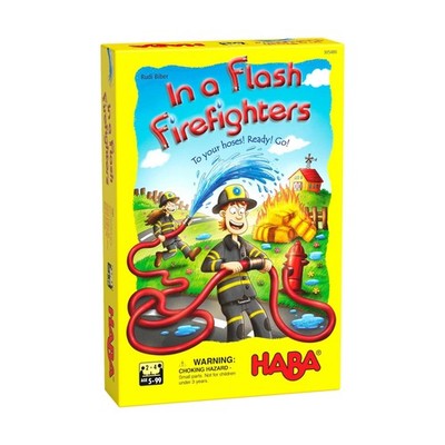 HABA Board Game In a Flash Firefighters Box VG/EX