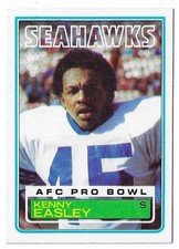 1983 Topps Football Kenny Easley Pro Bowl Rookie Card #384 Seattle Seahawks RC. rookie card picture