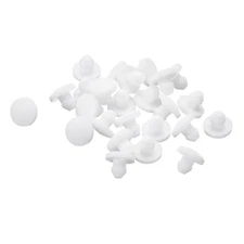 25Pcs Silicone Plugs Rubber Round Hole Plugs for 2.5-3mm Hole White