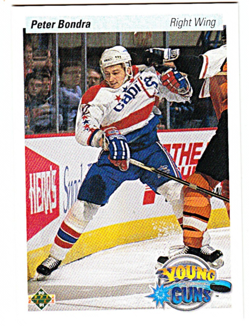 1990-91 UPPER DECK YOUNG GUNS #536 PETER BONDRA (RC) Rookie Washington Capitals