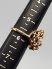 Stunning Genuine Opal Solid 10k Yellow Gold Butterfly Ring Detailed Filigree  — photo 10