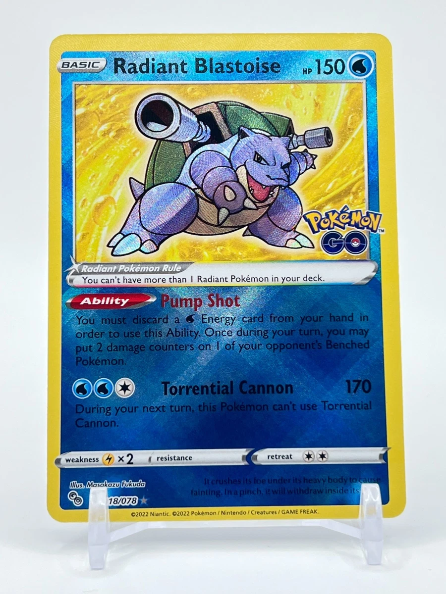 Radiant Blastoise 018/078 Pokémon GO for sale | eBay