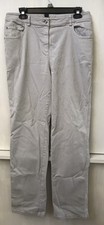 St John Gray Pants Womens Straight Leg Size 8