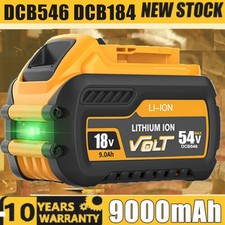 9.0Ah 18V/54V MAX Li-ion Battery For DeWalt DCB546 DCB184 DCB200 DCB609 FLEXVOLT