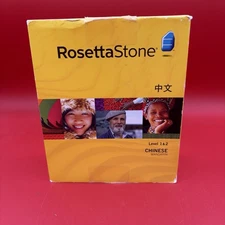 Rosetta Stone Chinese (Mandarin) Level 1 & 2 Version 3 Personal Edition Pc/Mac