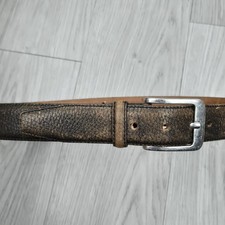 Banana Republic Belt Italian Leather 32 Brown Distressed Silver Buckle