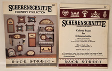 Scherenschnitte Country Collection German Paper Art Craft Pattern Book w/ Paper